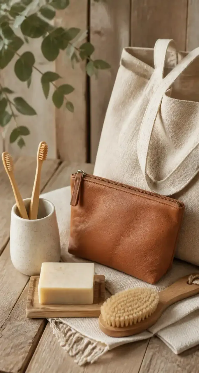 Trousse et accessoires réutilisables en tissu, alternative zéro déchet
