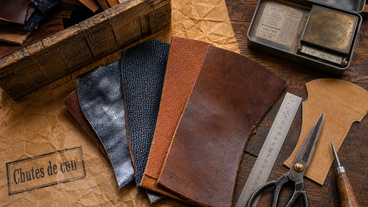 Chute cuir : choix des matières, textures et outils de coupe