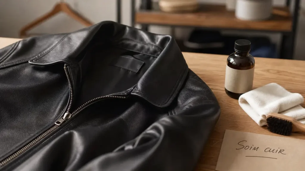 2 à 3 soins par an : nettoyer, nourrir et protéger un blouson en cuir