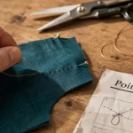 Point arrière couture main pour relier 2 tissus
