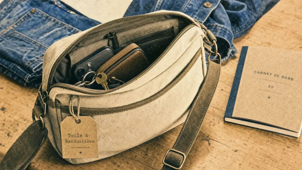 Sac bandoulière en toile femme : le bon format pour garder les mains libres et rester organisée