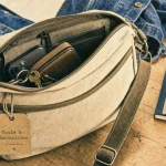 Sac bandoulière toile femme, mains libres, clés et téléphone