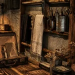 Détourner les objets : échelle en bois, bocaux et valise vintage pour rangement et déco