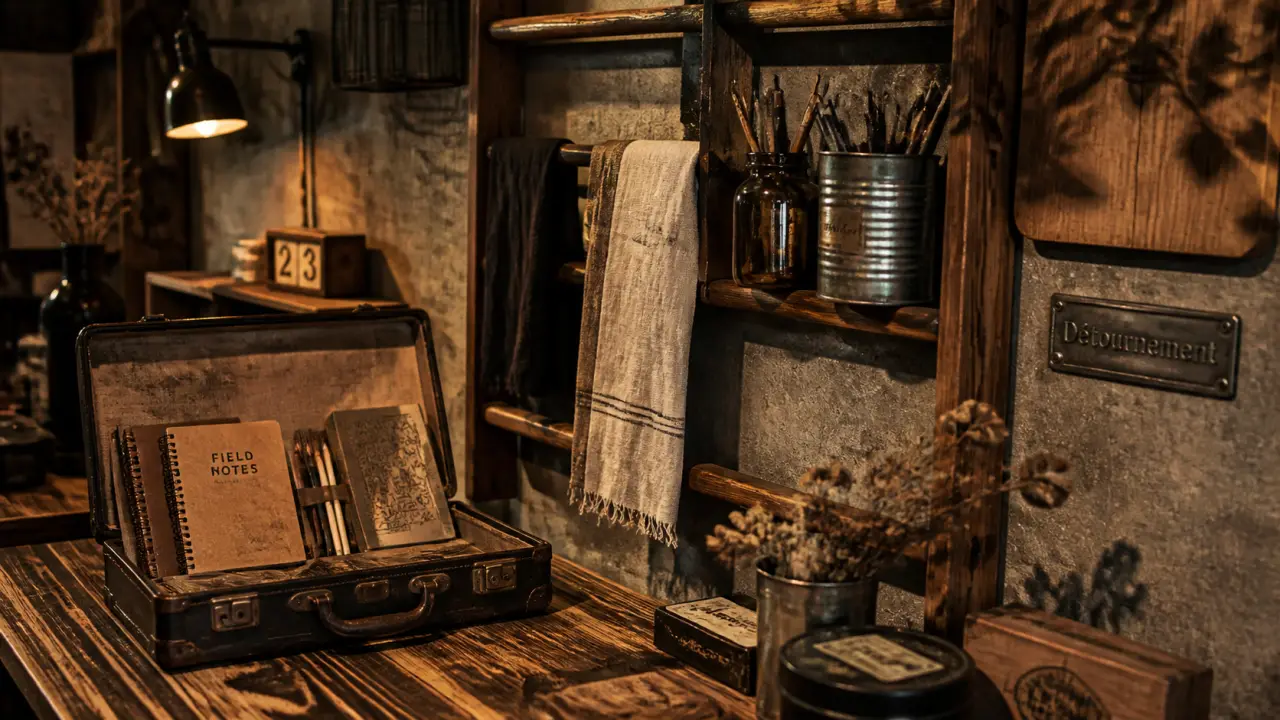 Détourner les objets : échelle en bois, bocaux et valise vintage pour rangement et déco