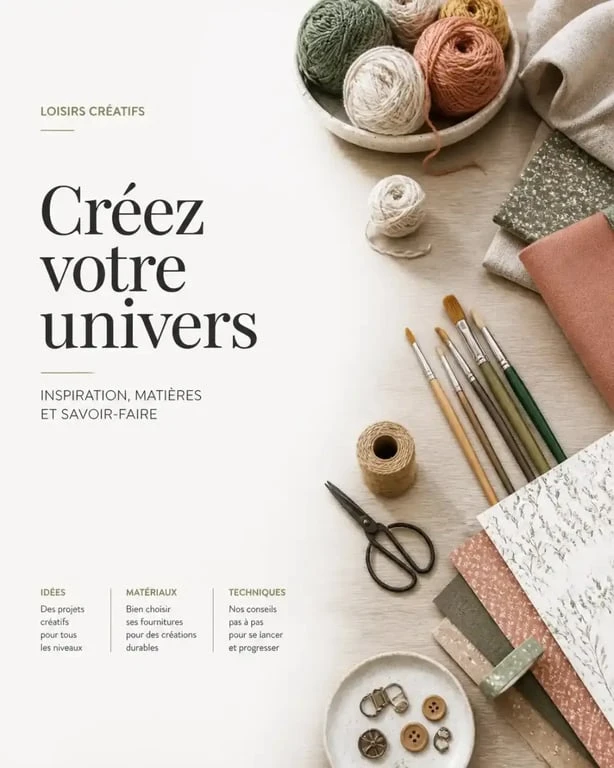 Outils de loisirs créatifs pour préparer les salons 2026