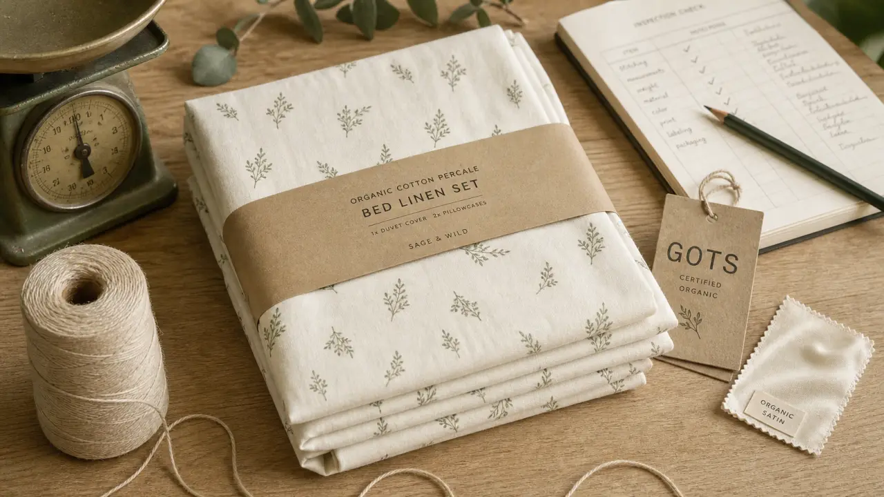 Linge de maison coton bio, labels GOTS et entretien à vérifier