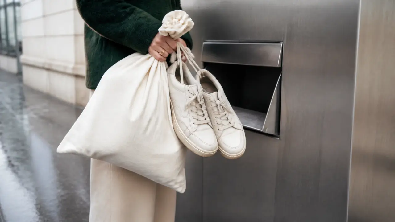 Recyclage textile Paris : déposer sac et chaussures dans un conteneur