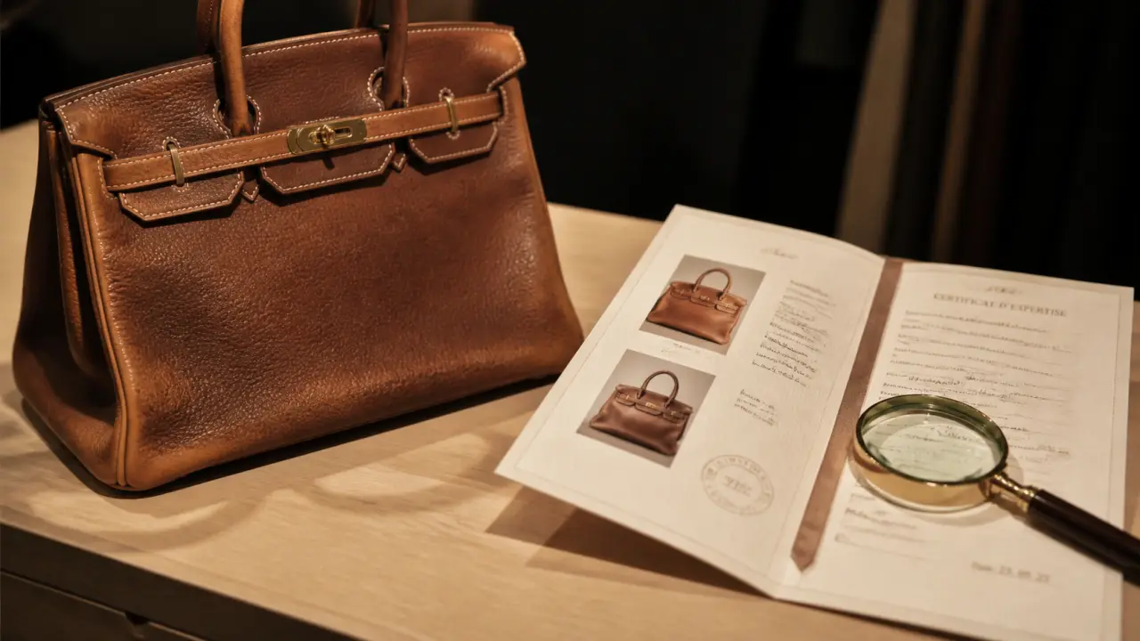 Sac de luxe occasion certifié : loupe et certificat d’expertise