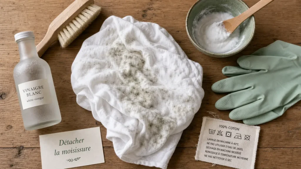 Tache de moisissure sur tissu : les produits qui sauvent le linge et ceux qui le décolorent