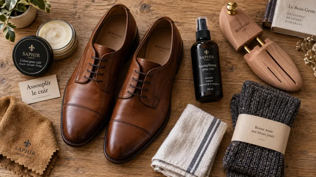 Assouplir le cuir des chaussures sans les déformer : soin, port progressif et embauchoir