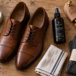 Assouplir le cuir chaussures : soin cuir avec chamoisine, crème et embauchoir