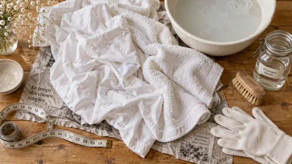 Blanchir le linge jauni : 4 méthodes naturelles au vinaigre blanc