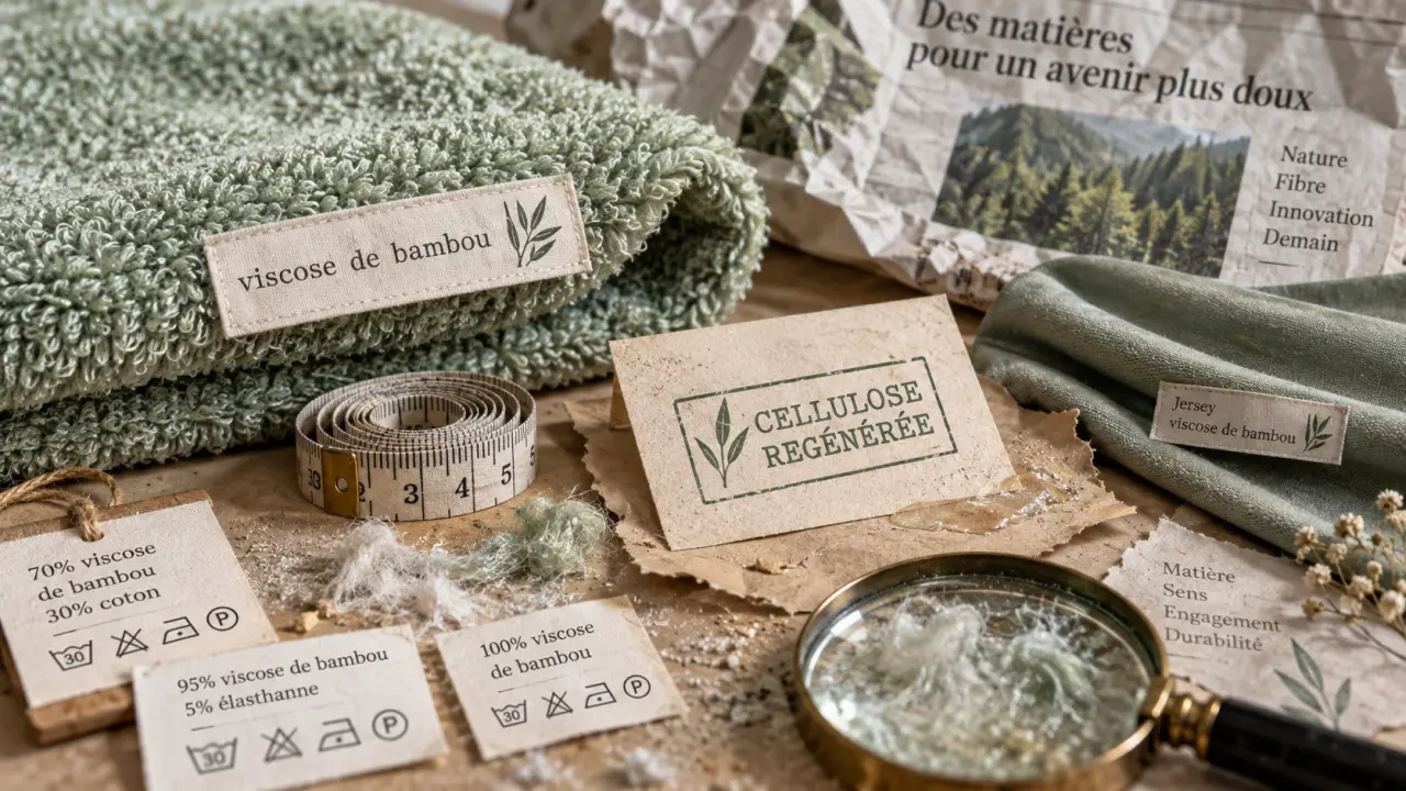 Fibre de bambou tissu, viscose douce, échantillon à examiner avant achat