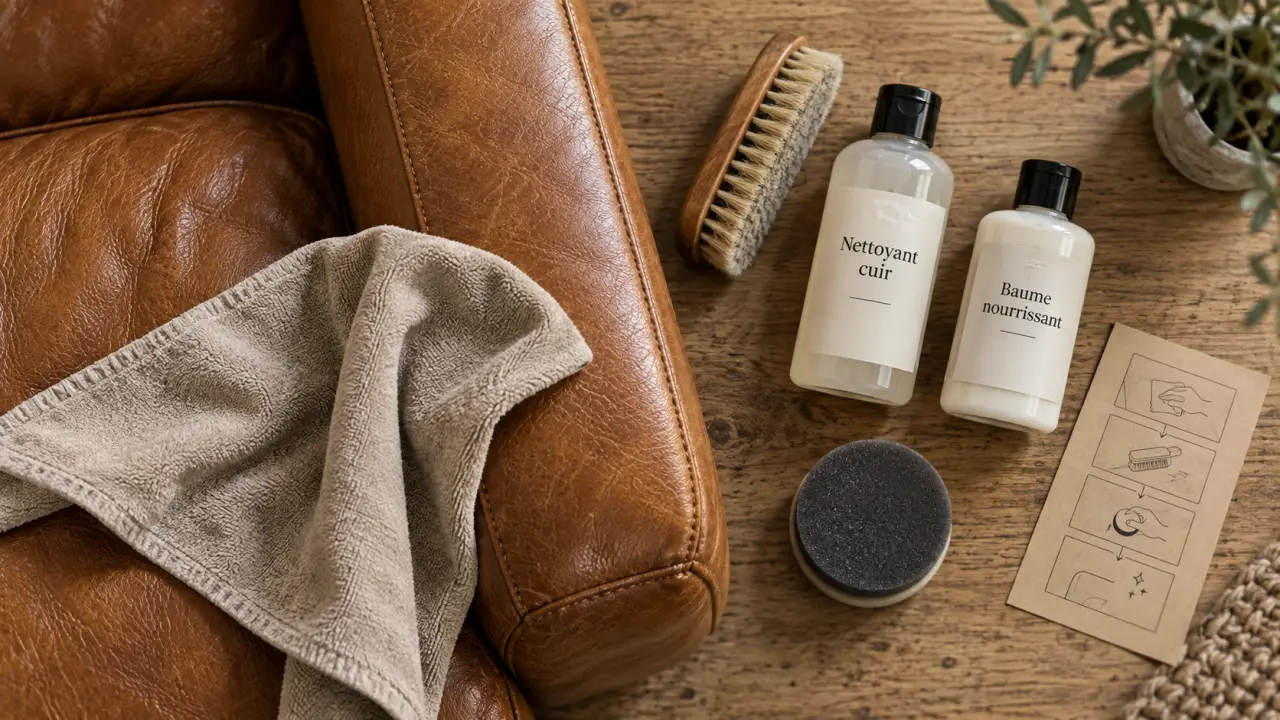 Nettoyant pour cuir qui dessèche et fonce le cuir