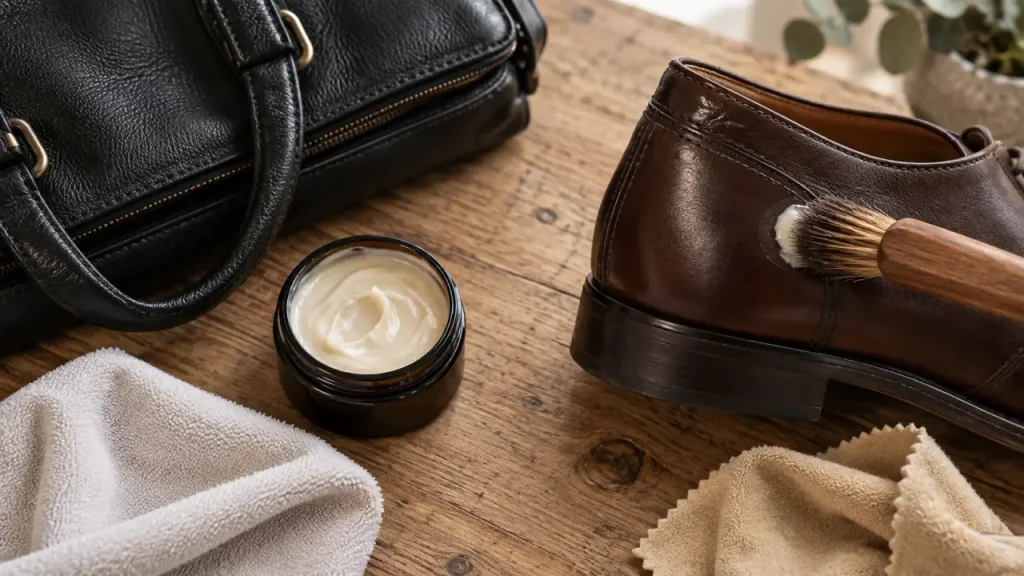 Nourrir le cuir naturellement demande peu de produit, mais beaucoup de précision
