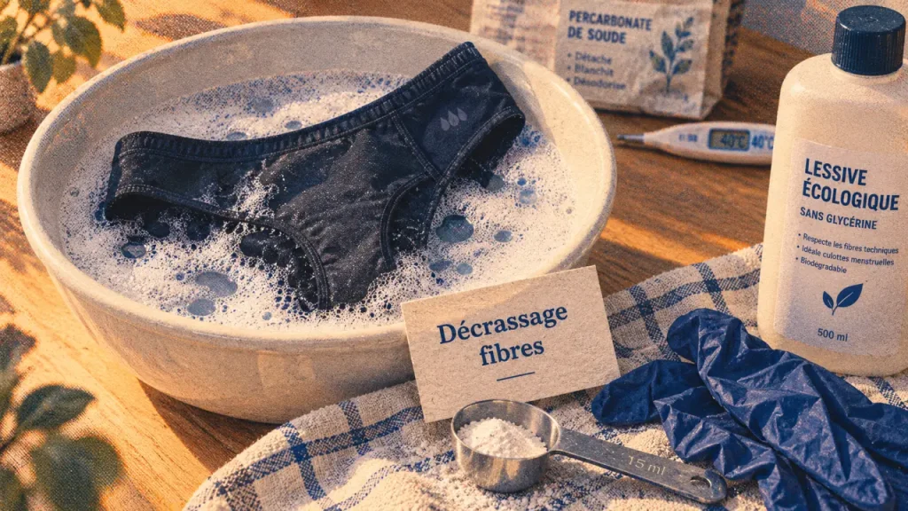 Décrasser une culotte menstruelle : le protocole au percarbonate pour retrouver l’absorption