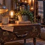 Détournement d’objet du quotidien : console valise et lampe