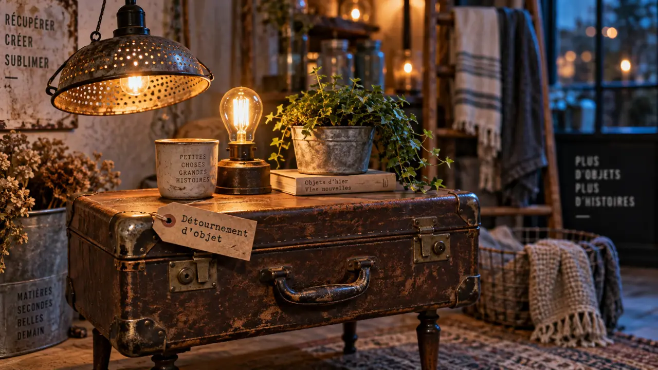 Détournement d’objet du quotidien : console valise et lampe