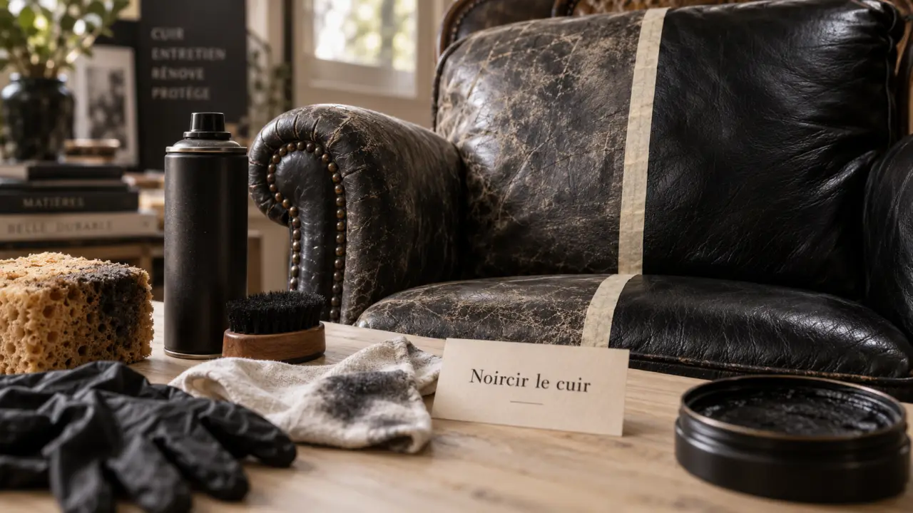 Teindre un cuir en noir : kit rénovation cuir, avant/après